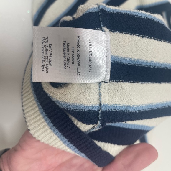 Veronica Beard Jeans Sweater size small. White/navy/light blue stripe - Picture 4 of 5